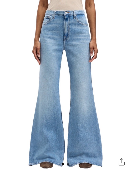 7 For All Mankind Denim - 7 For All Mankind Light Blue Wide-Leg Flare Jeans. NWT